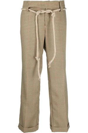 JEJIA Pantalon ceinturé à carreaux