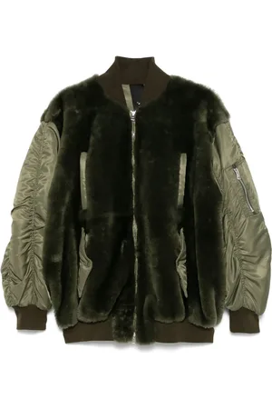 Blancha Veste bomber en peau lainée