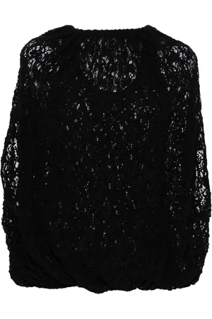 Jil Sander Blouse brodée de dentelle