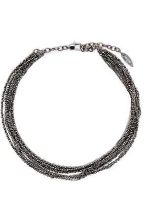 Brunello Cucinelli Collier en sterling et verre