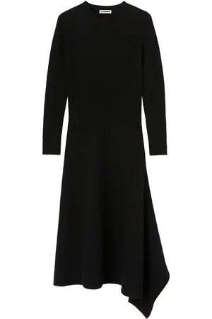 Jil Sander Robe mi-longue à design asymétrique