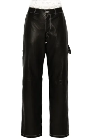 Halfboy Pantalon en cuir à coupe droite
