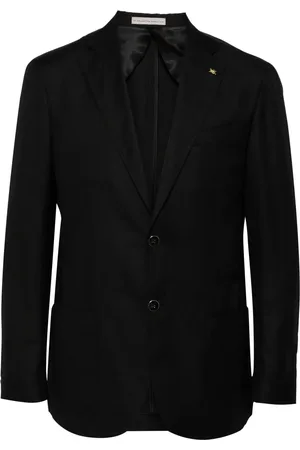 corneliani Blazer boutonné à détail de broche