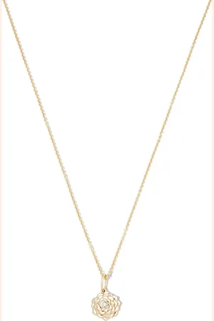 Sydney Evan Collier Camellia en 14 ct serti de diamants