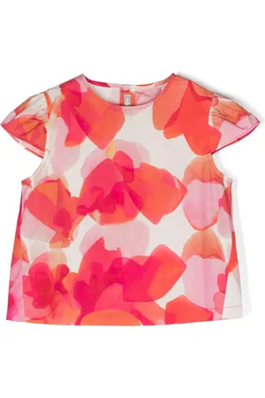 Il gufo Blouse en popeline à imprimé abstrait