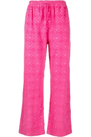 Marine Serre Pantalon de jogging à motif croissant de lune en jacquard