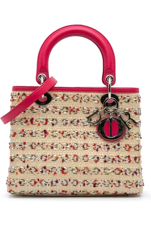 Dior Sac à bandoulière Lady Dior médium en raphia (2013)