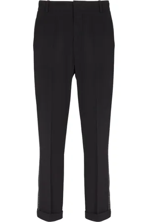 Balmain Pantalon de costume à strass