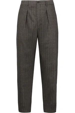 Giorgio Armani Pantalon fuselé à fines rayures
