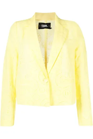 Karl Lagerfeld Blazer crop en broderie anglaise