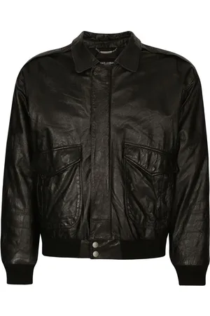Dolce & Gabbana Veste en cuir à logo