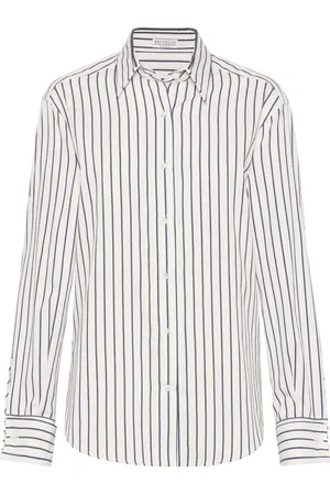 Brunello Cucinelli Chemise en coton à rayures