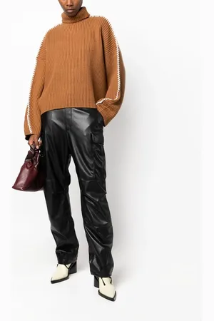 RAG&BONE Pantalon Sands en cuir artificiel à poches cargo