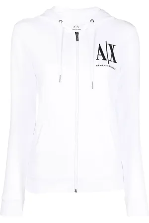 Armani Exchange Hoodie zippé à logo imprimé
