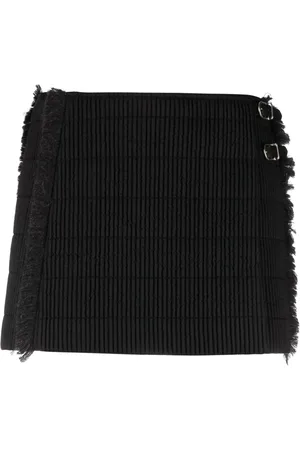 Durazzi Milano Minijupe matelassée en maille à franges