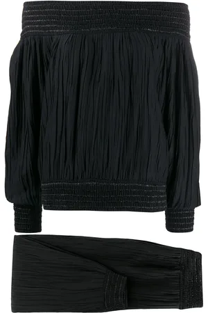 Issey Miyake Ensemble pantalon-top à fronces
