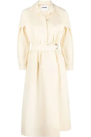 Jil Sander Robe mi-longue à taille ceinturée