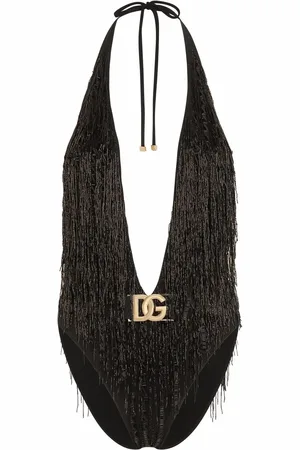 Dolce & Gabbana Maillot de bain frangé à logo
