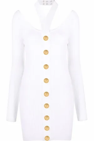 Balmain Robe en maille à dos ouvert