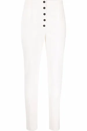 Serafini Pantalon slim en toile à taille haute
