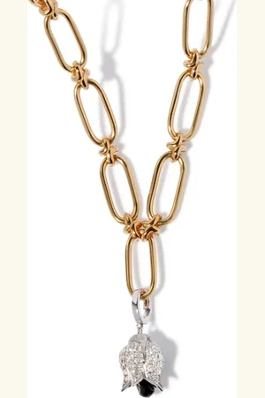 ANNOUSHKA Collier Tulips en 14ct pavé de diamants