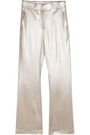 GENNY Pantalon évasé à détails métallisés