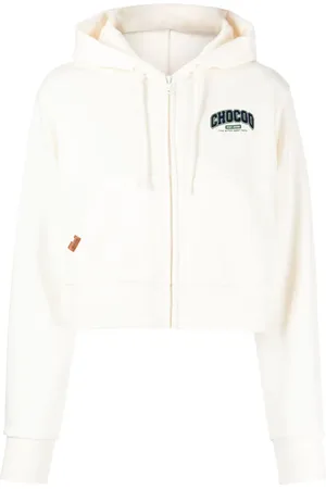 Chocoolate Veste crop à logo appliqué