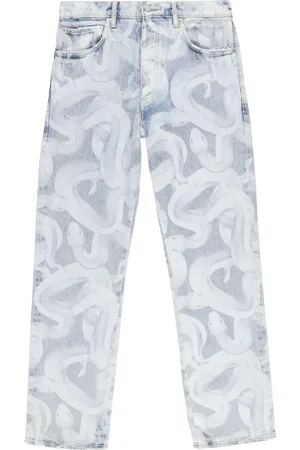 Purple Brand Jean droit à imprimé peau de serpent