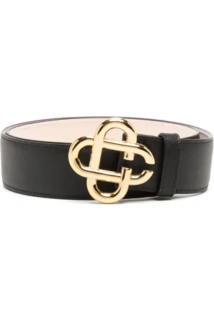 Casablanca Ceinture en cuir à plaque logo