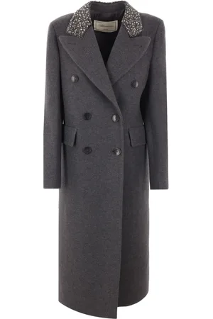 BLUMARINE Trench croisé à broderies