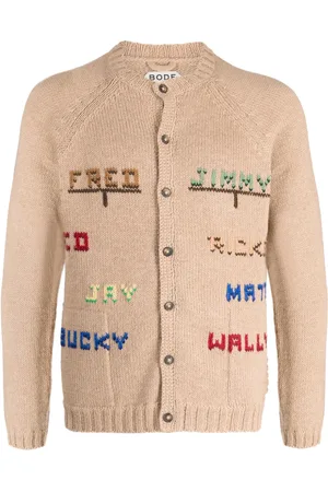 BODE Cardigan en maille intarsia