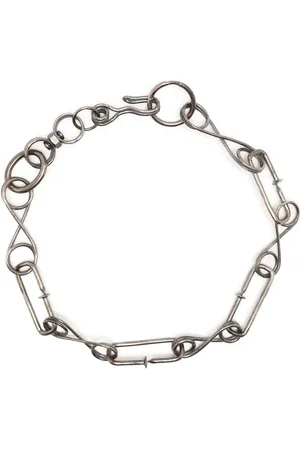GUIDI Collier en sterling à détail de chaine