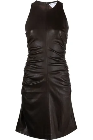 Bottega Veneta Robe courte en cuir