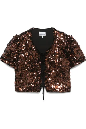 Ganni Blouse brodée de sequins