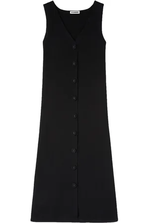 Jil Sander Robe mi-longue à col v