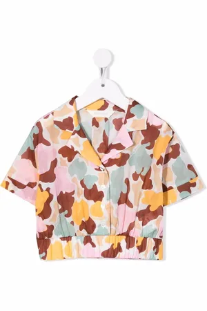 Palm Angels Chemise crop à imprimé camouflage
