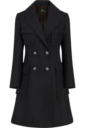 Etro Manteau en laine à boutonnière croisée