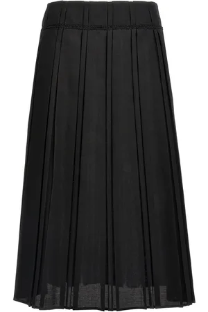 Jil Sander Jupe mi-longue à design plissé