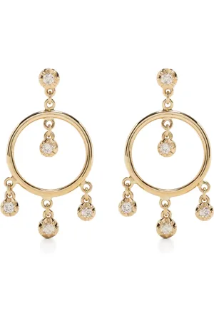 JACQUIE AICHE Créole Sophie Shaker en 14ct pavée de diamants