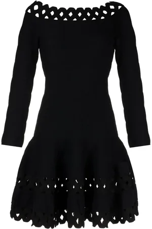 Emporio Armani Robe mi-longue à détails de perforations