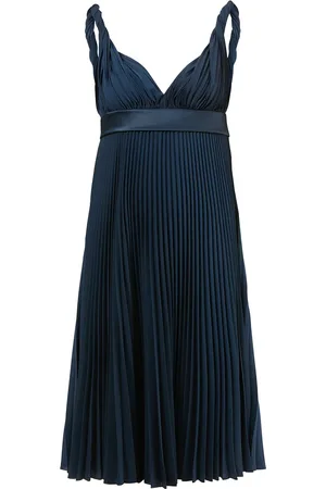 Burberry Robe plissée à taille empire