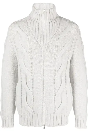 Brunello Cucinelli Veste matelassée en maille torsadée