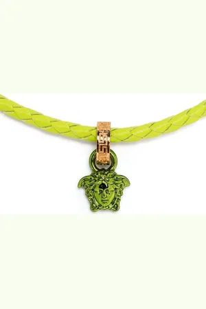 VERSACE Collier en cuir à pendentif Medusa