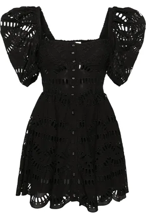 CHARO RUIZ IBIZA Robe courte Ayiak à broderie anglaise