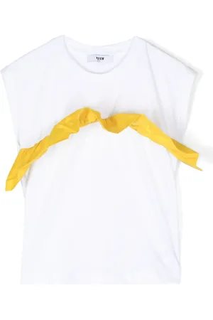 Msgm T-shirt en coton à volants