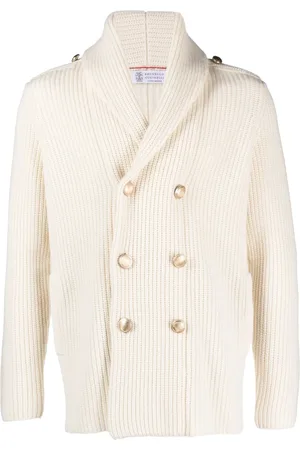 Brunello Cucinelli Cardigan en maille intarsia
