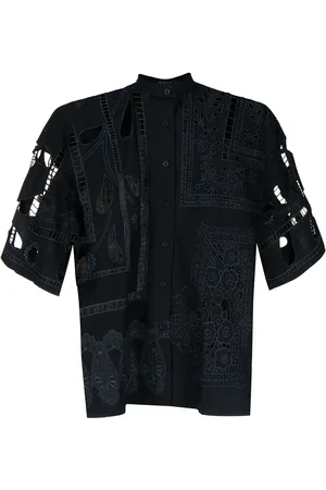 BIYAN Blouse en coton à découpes