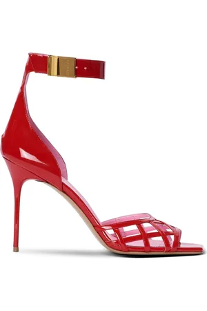 Balmain Sandales Uma en cuir verni