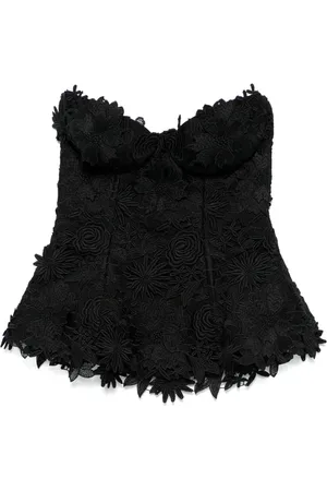 GIUSEPPE DI MORABITO Haut-bustier à fleurs en dentelle