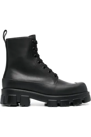 Prada Bottines en cuir à bout carré